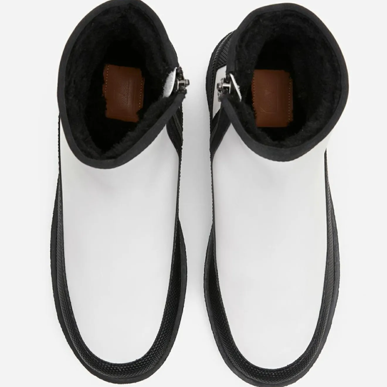 Sale Flattered Boots fourrées Laine en Cuir Aria blanches