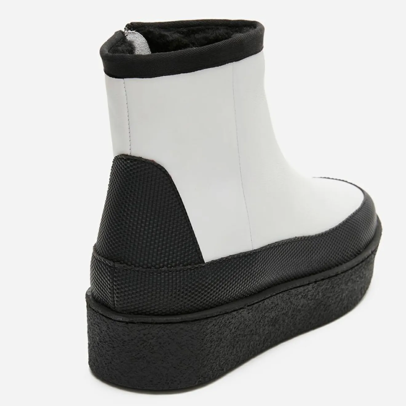 Sale Flattered Boots fourrées Laine en Cuir Aria blanches