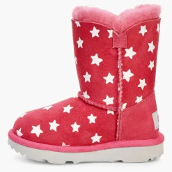 Clearance Ugg Boots fourrées Laine en Velours de cuir Bailey Button Starlight roses