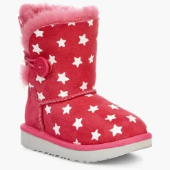 Clearance Ugg Boots fourrées Laine en Velours de cuir Bailey Button Starlight roses