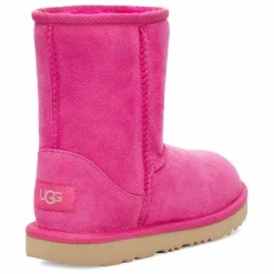Enfant Ugg Boots fourrées Laine en Velours de Cuir Classic II fuchsia