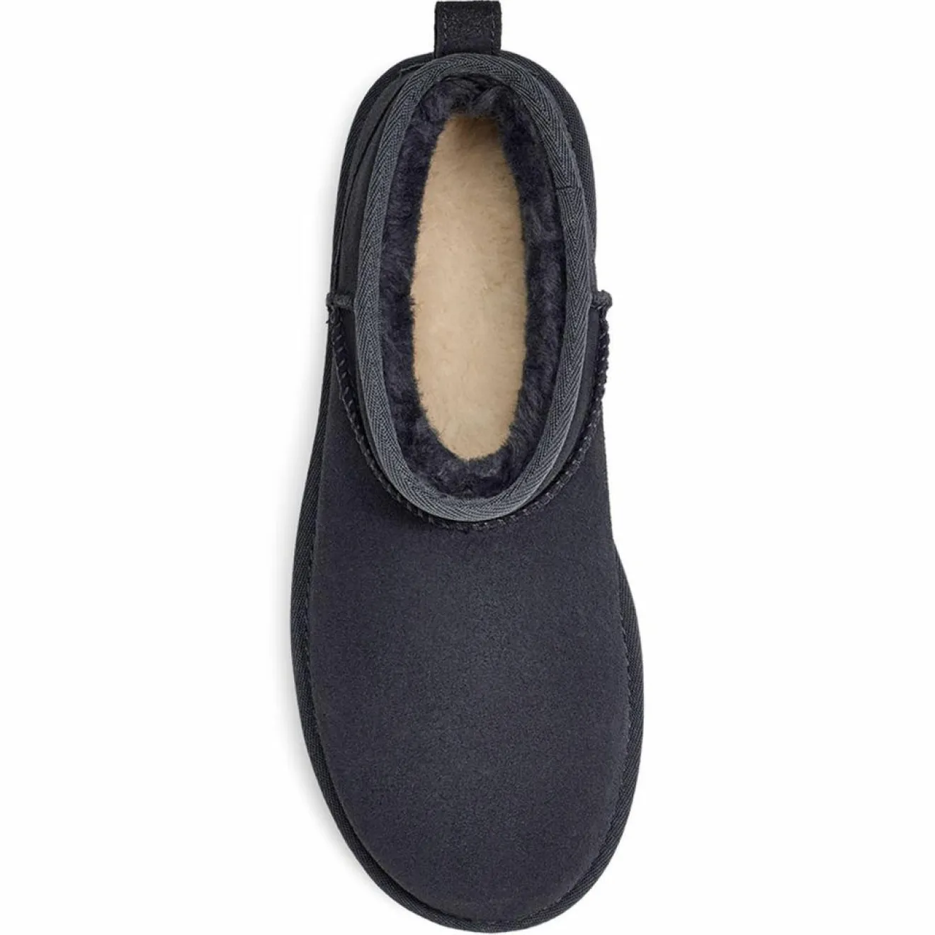 Femme Ugg Boots fourrées Laine en Velours de Cuir Classic Mini Platform marine