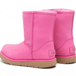 Online Ugg Boots fourrées Laine en Velours de Cuir Classic Weather Short roses