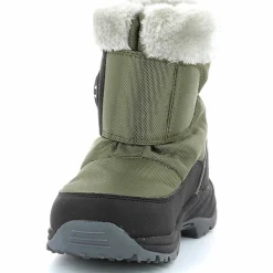 Enfant Kickers Boots Jumpsnow intérieur fourré kaki/noir