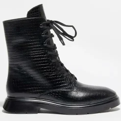 Best Stuart Weitzman Boots McKenzee effet reptile noires