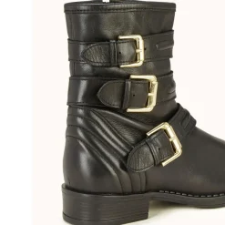 Clearance Cosmoparis Boots motardes en Cuir Futille noires