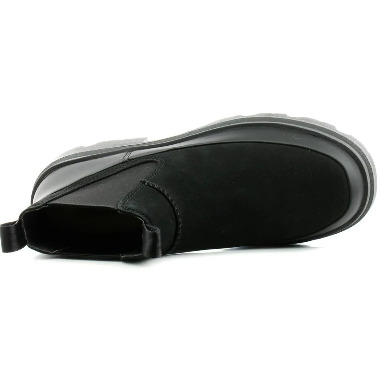 Outlet Ugg Bottes en Cuir Brisbane Chelsea noires - Talon 6.3 cm