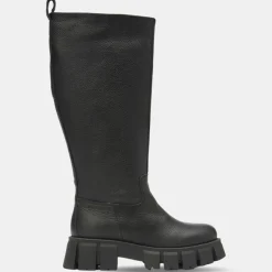 Femme Marc O'Polo Bottes en Cuir chunky Campagne noires