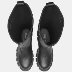 Femme Marc O'Polo Bottes en Cuir chunky Campagne noires
