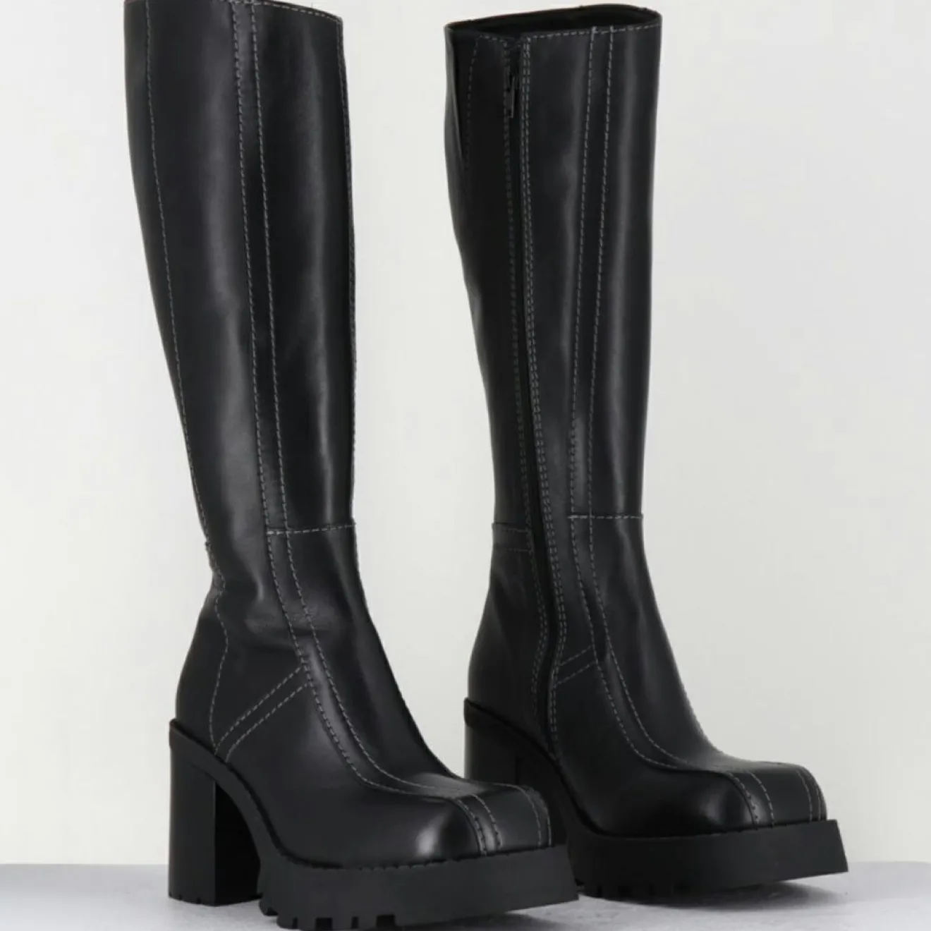 Femme E8 By Miista Bottes en Cuir dulce noires - Talon : 9.5cm