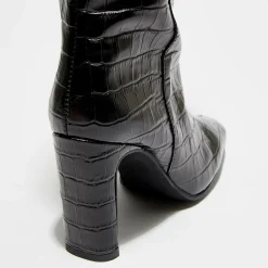 Hot Apologie Bottes en Cuir Lana noires - Talon 9 cm