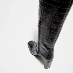 Hot Apologie Bottes en Cuir Lana noires - Talon 9 cm