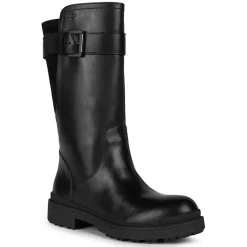 New Geox Bottes en Cuir Nevegal noires