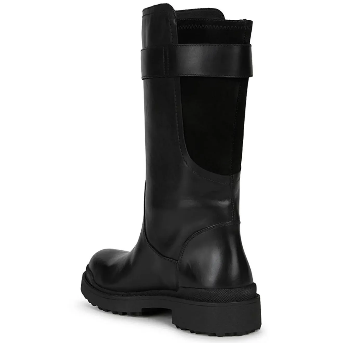 New Geox Bottes en Cuir Nevegal noires