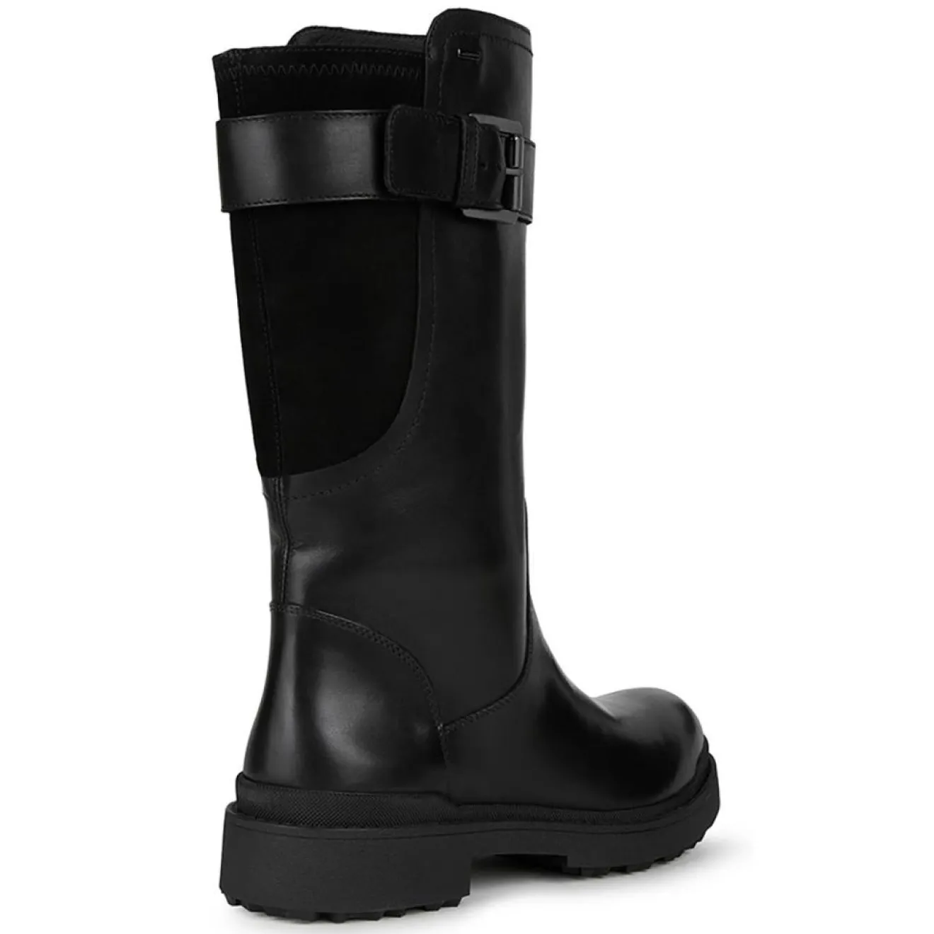 New Geox Bottes en Cuir Nevegal noires