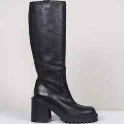 Femme Vic Matie Bottes en Cuir noires - Talon 8 cm