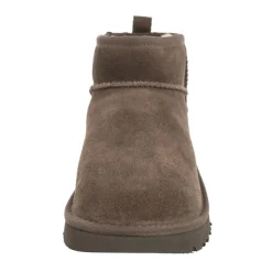 Sale Ugg Bottes en Velours de Cuir Ultra Mini New Heights marron
