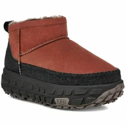 Homme Ugg Bottes en Velours de Cuir Venture Daze Ultra Mini rouge/noir