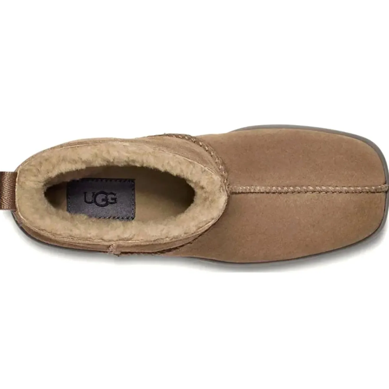 Ugg Bottes en Velours de Cuir New Heights Platform Mini marron - Talon 11.4 cm