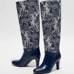 Femme Manoush Bottes Santiags bleu nuit - Talon 8 cm