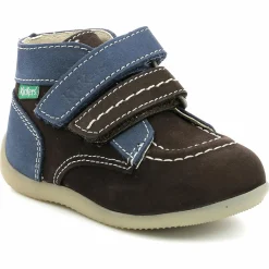 New Kickers Bottillons en Cuir Bonkro-2 marron/marine