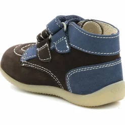 New Kickers Bottillons en Cuir Bonkro-2 marron/marine
