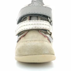 Enfant Kickers Bottillons en Cuir Bonkro-2 beige/doré