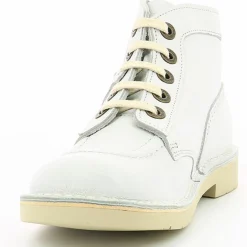 Enfant Kickers Bottillons en Cuir Kick Col blancs