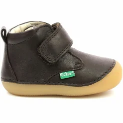 Enfant Kickers Bottillons en Cuir Sabio marron foncé