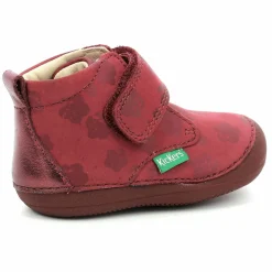 Best Kickers Bottillons en Cuir Sabio à fleurs bordeaux