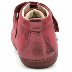 Best Kickers Bottillons en Cuir Sabio à fleurs bordeaux