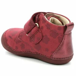 Best Kickers Bottillons en Cuir Sabio à fleurs bordeaux