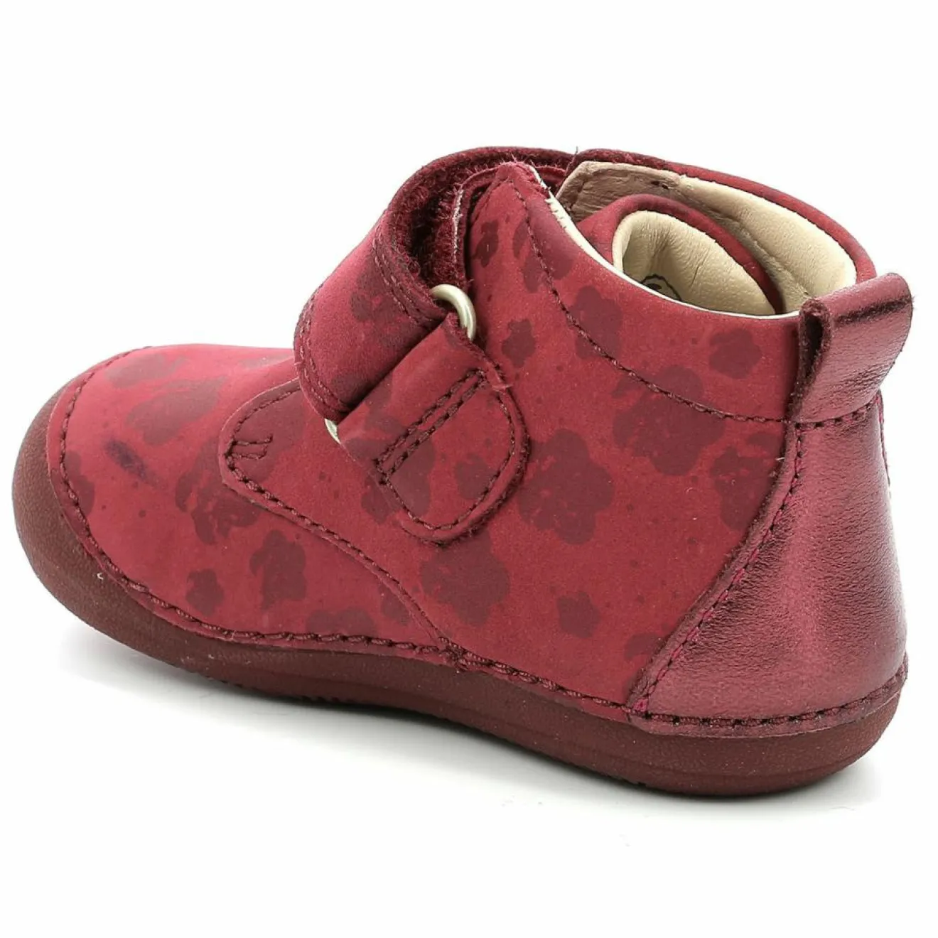 Best Kickers Bottillons en Cuir Sabio à fleurs bordeaux