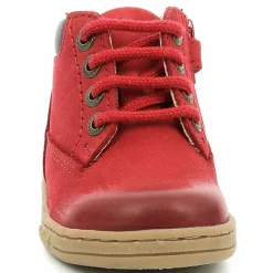 Hot Kickers Bottillons en Velours de Cuir Tackland rouges