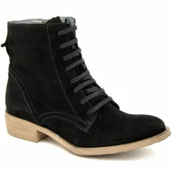 Femme Lab78 Bottines à lacets noires