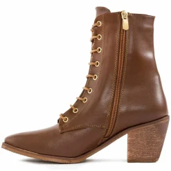 Sale Lab78 Bottines à talon cognac - Talon 7 cm