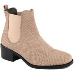 Femme Lab78 Bottines à talon en Cuir Joy beiges