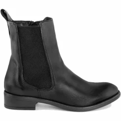 Femme Lab78 Bottines à talon en Cuir noires