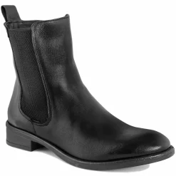 Femme Lab78 Bottines à talon en Cuir noires
