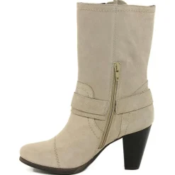 Femme Lab78 Bottines à talon en Velours de Cuir Carol castor - Talon 8.5 cm