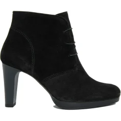 Femme Lab78 Bottines à talon en Velours de Cuir April noires - Talon 8.5 cm