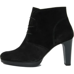 Femme Lab78 Bottines à talon en Velours de Cuir April noires - Talon 8.5 cm