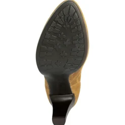 Femme Lab78 Bottines à talon en Velours de Cuir April camel - Talon 8.5 cm