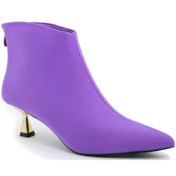 New Lab78 Bottines à talon Eugénie violettes - Talon 5 cm