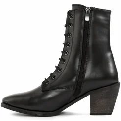 Femme Lab78 Bottines à talon noires - Talon 7 cm