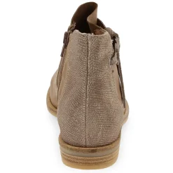 Femme Palladium Bottines Bi-matière en Cuir lisse Stila Mix beige foncé