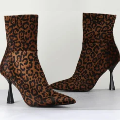 Rotta Bottines en Cuir Asia leopard - Talon 9.5 cm