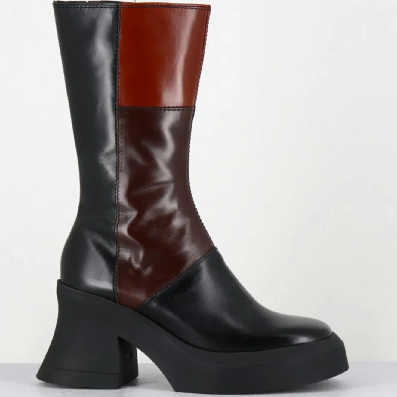 Outlet E8 By Miista Bottines en Cuir belinda marron - Talon : 10cm