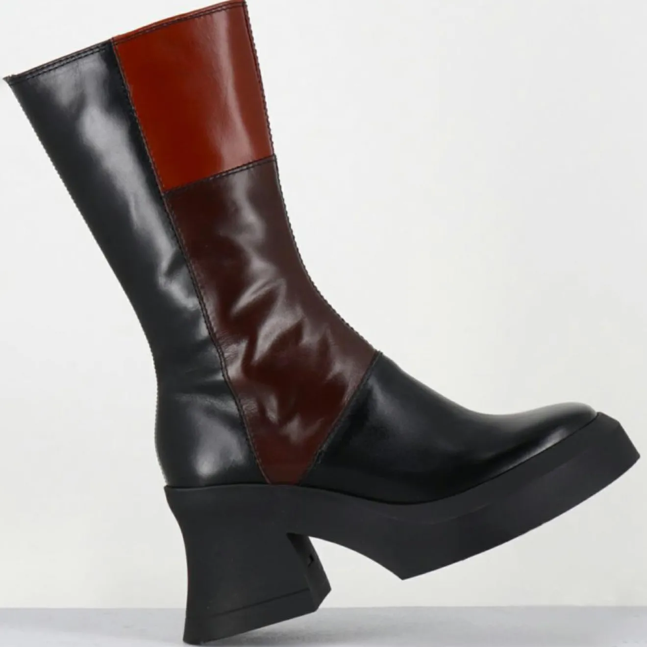 Outlet E8 By Miista Bottines en Cuir belinda marron - Talon : 10cm