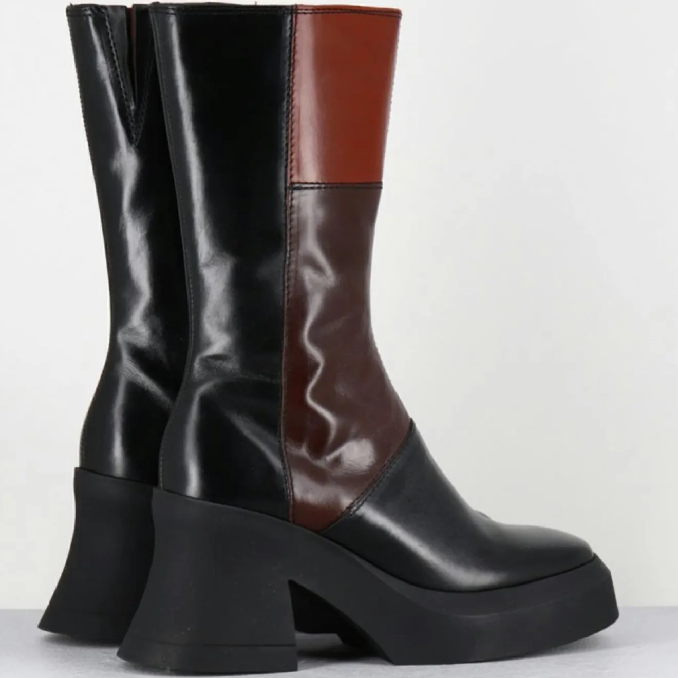 Outlet E8 By Miista Bottines en Cuir belinda marron - Talon : 10cm